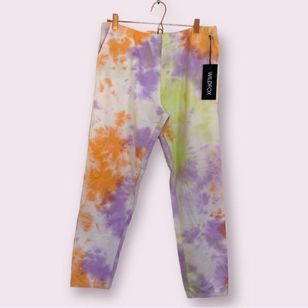 Wildfox Sherbet Rory tie dye women pants size L. New with tag